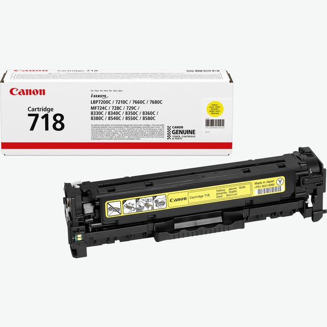 Original Canon 718Y Gelb / Yellow Toner für Canon i-SENSYS LBP7200Cdn / MF8330Cdn