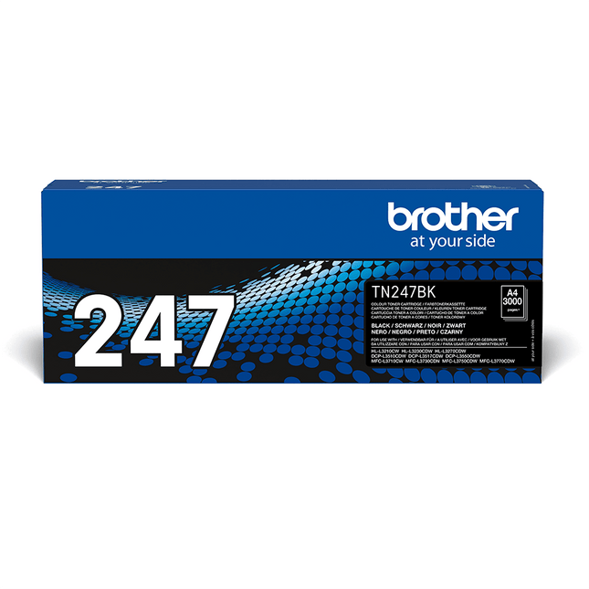 Original Brother TN-247BK Schwarz / Black Toner für Brother DCP-L3550CDW / MFC-L3770CDW