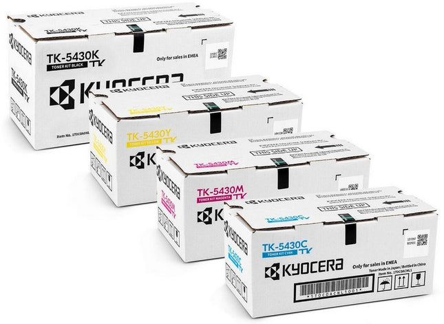 Original Kyocera TK-5430 Toner-Set (Schwarz, Cyan, Magenta, Gelb) für Kyocera Ecosys PA2100 und MA2100 – Produktbild