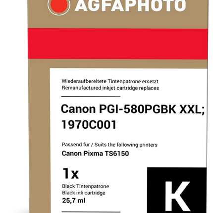 Agfa Photo APCPGI580XXLB Schwarz Druckerpatrone