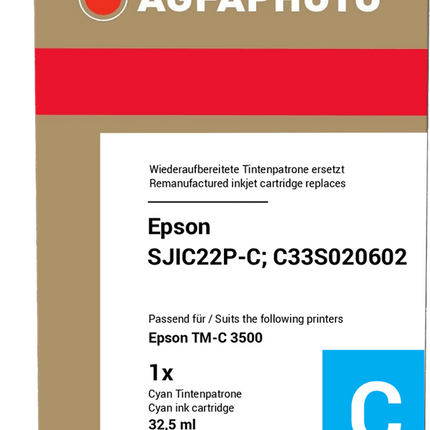 Agfa Photo APESJIC22PC Cyan Druckerpatrone