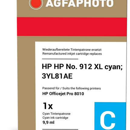 Agfa Photo APHP912CXL Cyan Druckerpatrone