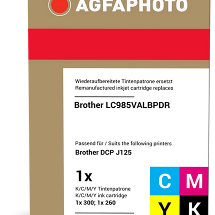 Agfa Photo LC985BK,C,M,Y Multipack Schwarz / Cyan / Magenta / Gelb