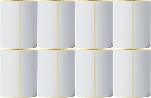 Brother BDE-1J044076-066 Einzeletikettenrolle 76mm x 44mm Weiss