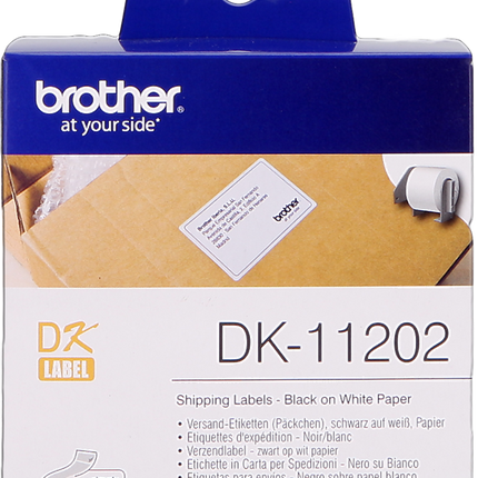 Brother DK-11202 Versand-Etiketten 62 x 100mm Schwarz auf Weiß
