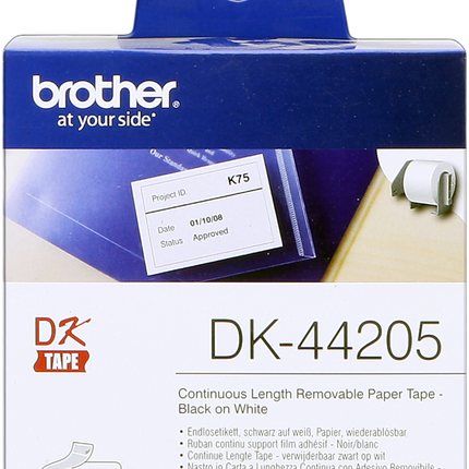 Brother DK-44205 Endlosetiketten 62mm x 30,48m Weiss
