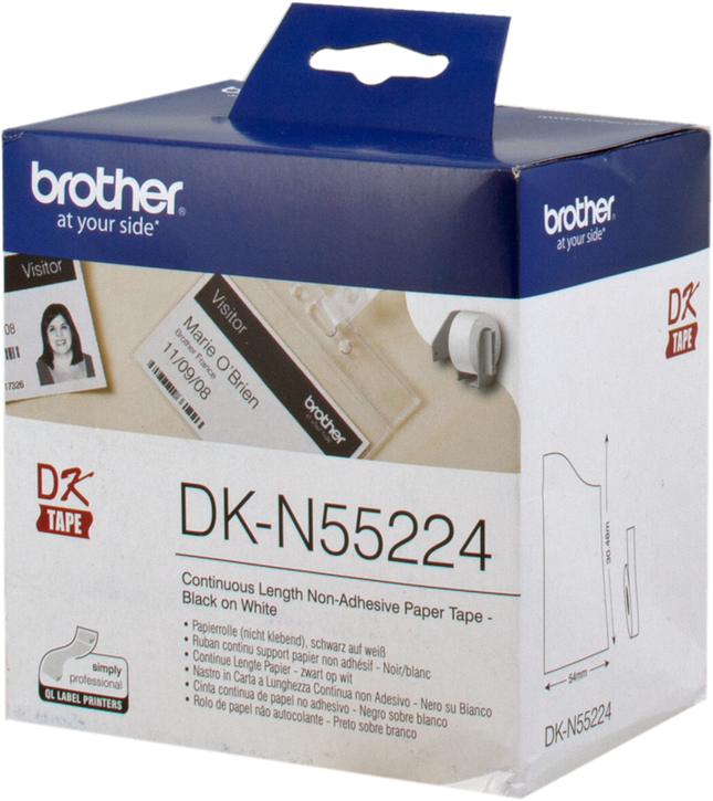 Brother DK-N55224 Papierrolle 54mm x 30,48m Weiss