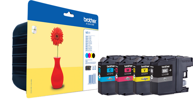 Brother LC-121 Multipack Schwarz / Cyan / Magenta / Gelb