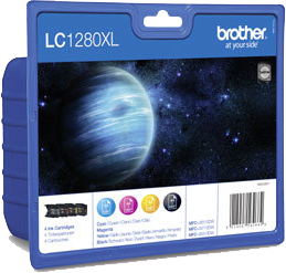 Brother LC-1280XL Multipack Schwarz / Cyan / Magenta / Gelb