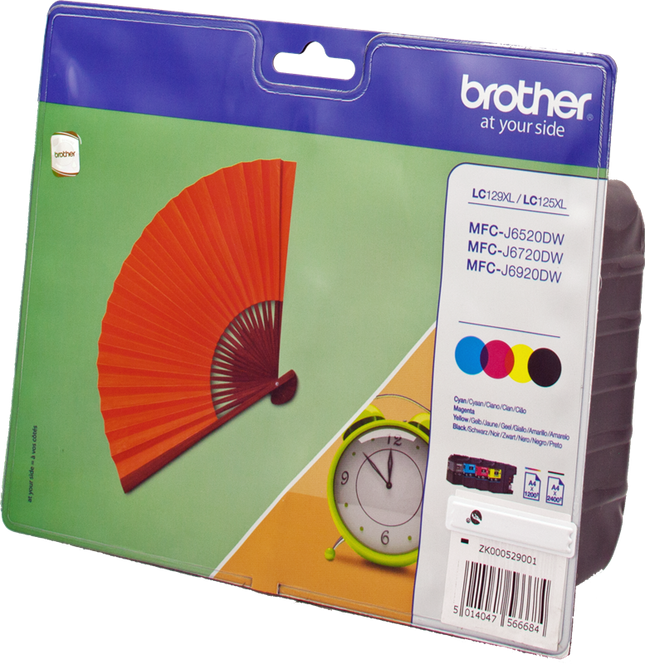 Brother LC-129XL+LC-125XL Multipack Schwarz / Cyan / Magenta / Gelb
