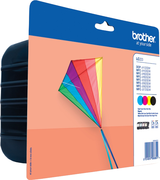 Brother LC-223 Multipack Schwarz / Cyan / Magenta / Gelb