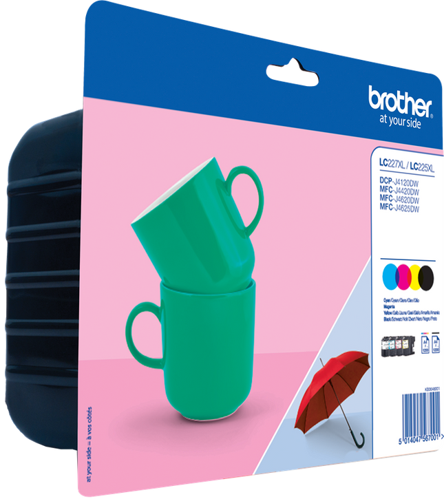 Brother LC-227XL+LC-225XL Schwarz / Cyan / Magenta / Gelb Value Pack