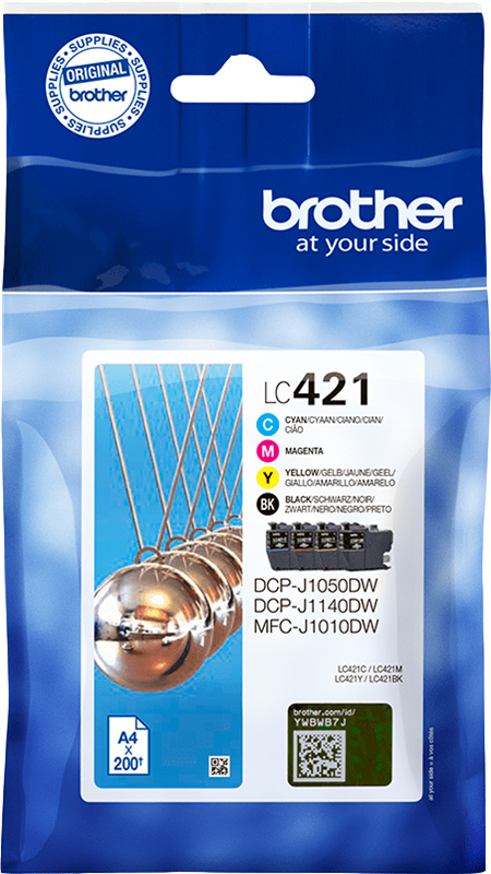Brother LC-421 Multipack Schwarz / Cyan / Magenta / Gelb