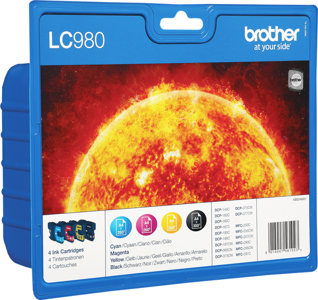 Brother LC-980 Multipack Schwarz / Cyan / Magenta / Gelb
