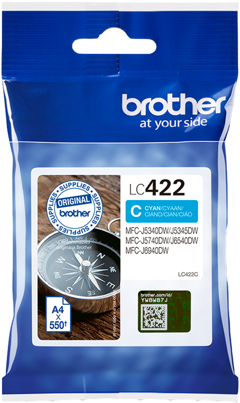 Brother LC422C Cyan Druckerpatrone