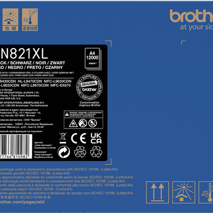 Brother TN-821XLBK Schwarz Toner