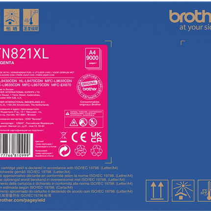 Brother TN-821XLM Magenta Toner