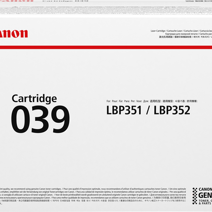Canon 039 Schwarz Toner
