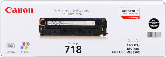 Canon 718 BK Schwarz Toner