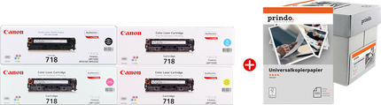 Canon 718 MCVP 01 Schwarz / Cyan / Magenta / Gelb Value Pack