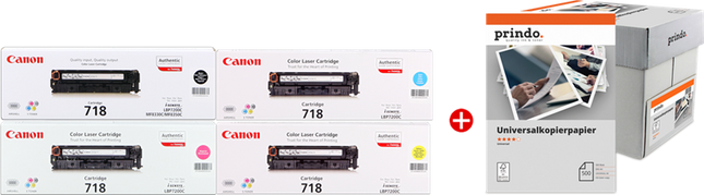 Canon 718 MCVP 01 Schwarz / Cyan / Magenta / Gelb Value Pack