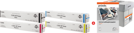 Canon C-EXV49 MCVP Schwarz / Cyan / Magenta / Gelb Value Pack
