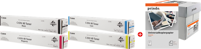 Canon C-EXV49 MCVP Schwarz / Cyan / Magenta / Gelb Value Pack