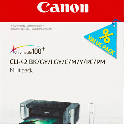 Canon CLI-42 Multipack Schwarz / Cyan / Magenta / Gelb / Grau / Cyan (hell) / Pink (hell) / Grau (hell)