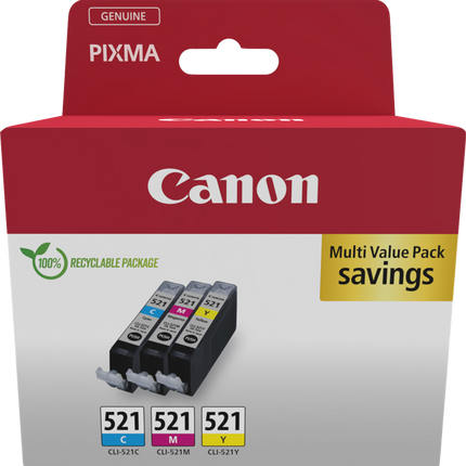 Canon CLI-521 Multipack Cyan / Magenta / Gelb