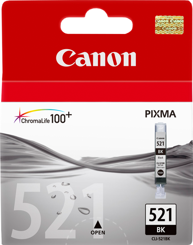 Canon CLI-521bk Schwarz Druckerpatrone 2933B001