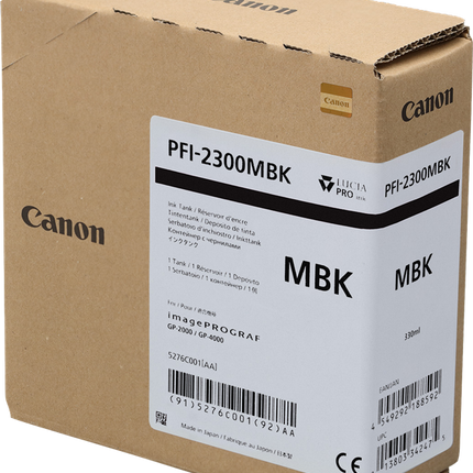 Canon PFI-2300mbk Schwarz (Matt) Druckerpatrone