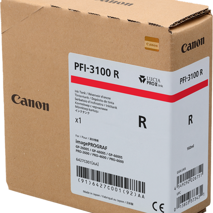 Canon PFI-3100r Rot Druckerpatrone