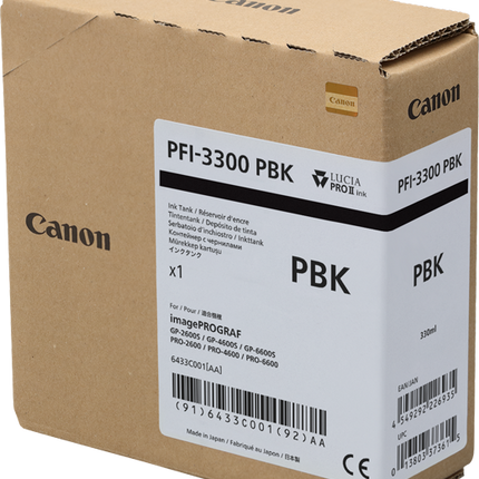 Canon PFI-3300pbk Schwarz (Foto) Druckerpatrone