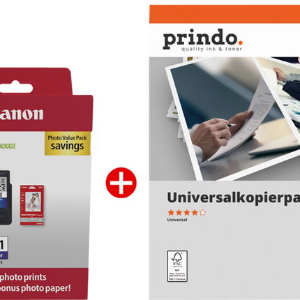 Canon PG-540+CL-541 MCVP Schwarz / mehrere Farben / Weiss / Weiss Value Pack