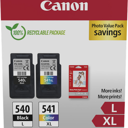 Canon PG-540L+CL-541XL Schwarz / mehrere Farben Value Pack
