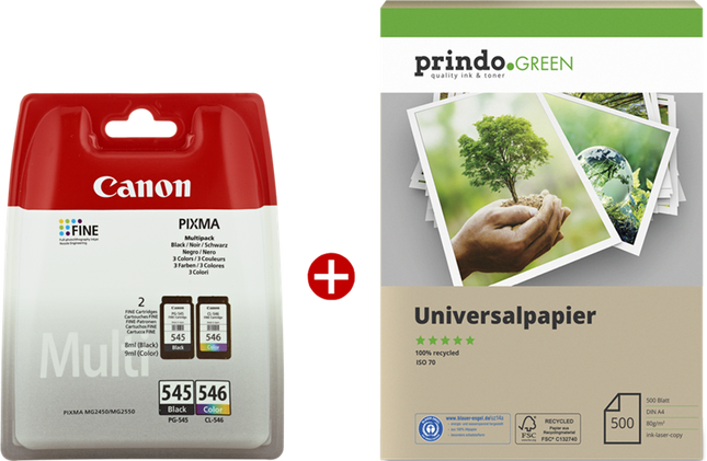 Canon PG-545+CL-546 MCVP Schwarz / mehrere Farben Value Pack