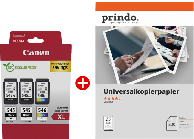 Canon PG-545XL+CL-546XL MCVP Schwarz / mehrere Farben / Weiss Value Pack