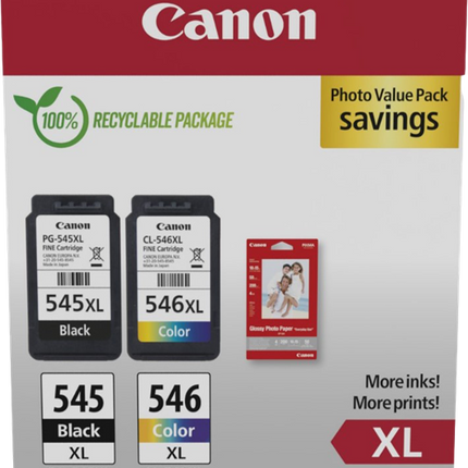 Canon PG-545XL + CL-546XL Schwarz / mehrere Farben Value Pack