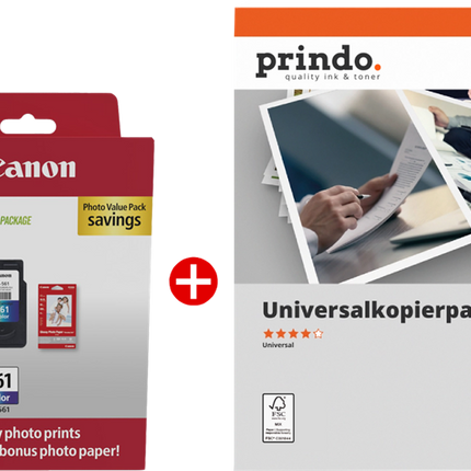 Canon PG-560+CL-561 MCVP Schwarz / mehrere Farben / Weiss / Weiss Value Pack