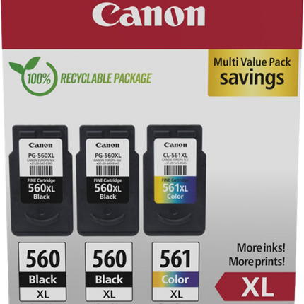 Canon PG-560XL+CL-561XL Multipack Schwarz / mehrere Farben