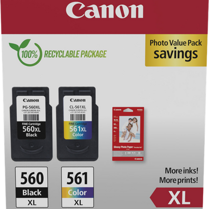 Canon PG-560XL+CL-561XL Schwarz / mehrere Farben Value Pack