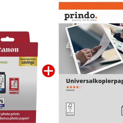 Canon PG-575+CL-576 MCVP Schwarz / mehrere Farben / Weiss / Weiss Value Pack