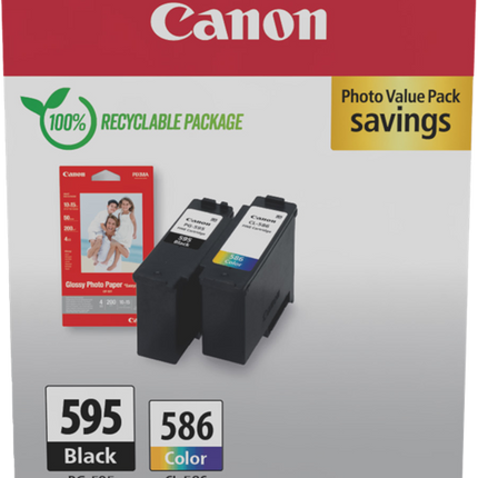Canon PG-595+CL-586 Schwarz / mehrere Farben / Weiss Value Pack