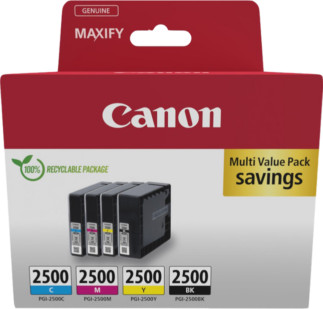 Canon PGI-2500 Multipack Schwarz / Cyan / Magenta / Gelb