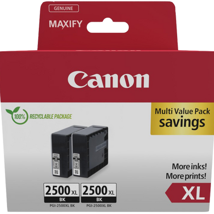 Canon PGI-2500BK XL Multipack Schwarz