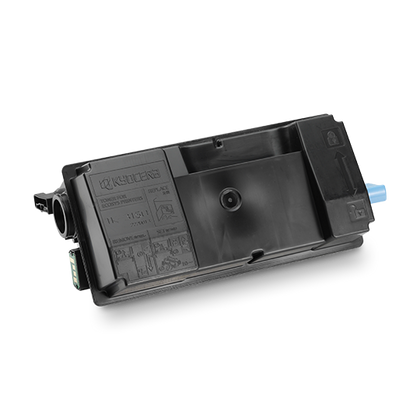 Original Kyocera TK-3150 Toner Schwarz für ECOSYS M3040idn und M3540idn – Tonerkartusche in Schrägansicht