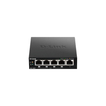 D-Link 5-Port Desktop Gigabit PoE+ Switch Schwarz