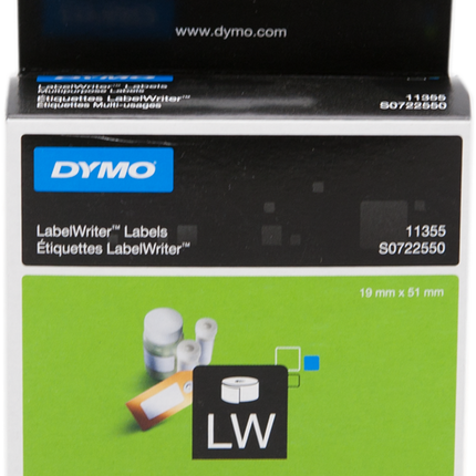 DYMO 11355 Universaletiketten 19 x 51mm Weiss
