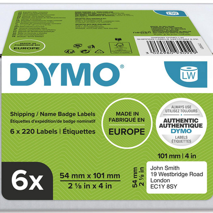 DYMO 2093092 Versandetiketten / Namensschilder - 54 x 101 mm Weiss