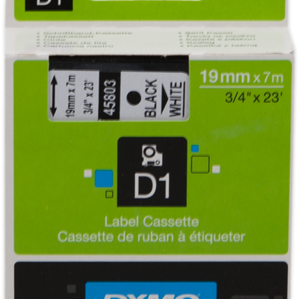 DYMO 45803 Standard-D1-Band Schriftband Schwarz auf Weiß